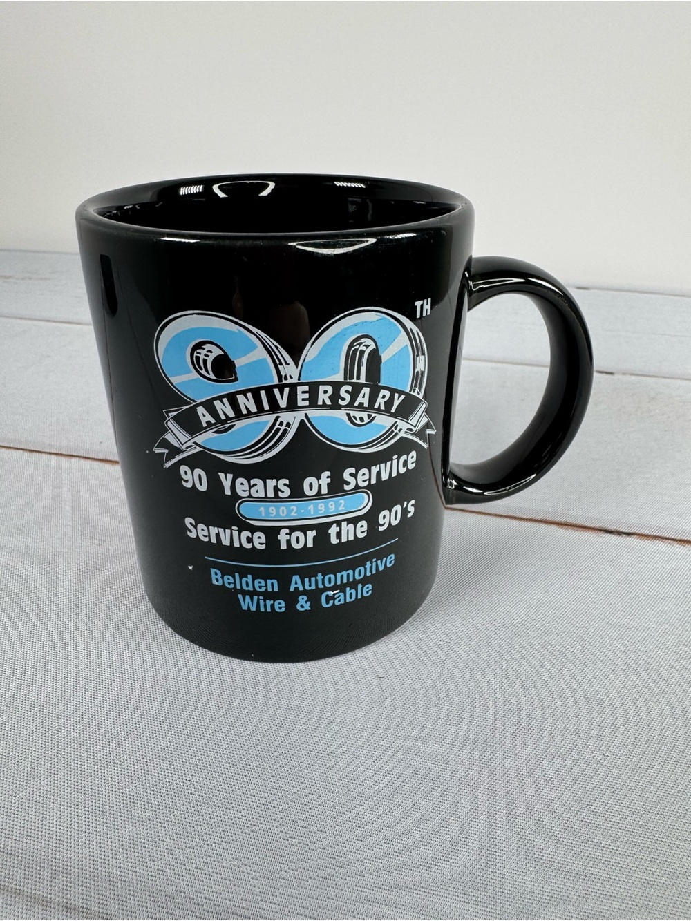 Vintage Belden Automotive Wire & Cable 90th Anniversary Advertising Mug